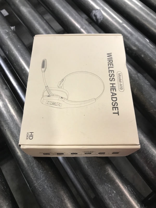 Photo 1 of Trucker Bluetooth Headset, Wireless Headset with Mic, Bluetooth Headsets with Dual Noise Cancelling Microphone & Mute Button, 55Hrs Working Time PC Headsets for Cell Phones, Computer, Truck Driver