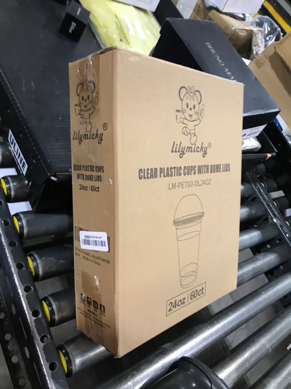 Photo 1 of Lilymicky 60 Sets 24 oz Clear Plastic Cups with Dome Lids, 24 oz Disposable Plastic Drinking Parfait Cups for Ice Coffee, Smoothie, Frappuccino, Bubble Boba