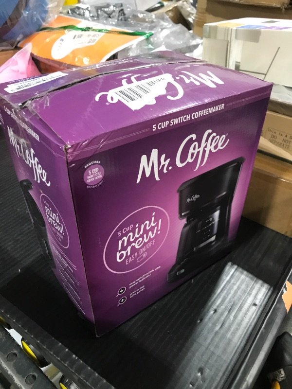 Photo 1 of Mr. Coffee® 5-Cup Mini Brew Switch Coffee Maker, Black