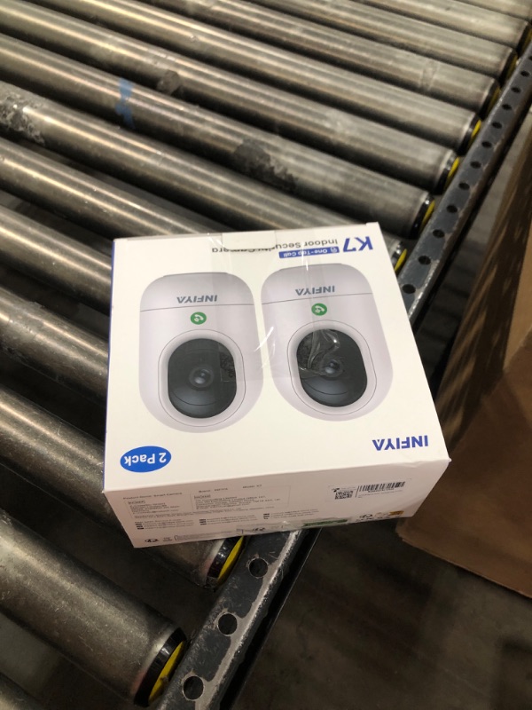 Photo 1 of INFIYA 2K Security Camera Indoor-360 Cameras for Home Security and One-Tap Call, Elderly/Cat/Baby/Nanny, Motion Alert, Intelligent Tracking, 2.4GHz WiFi Only, Work with Alexa/Google Home, K7 2Pack