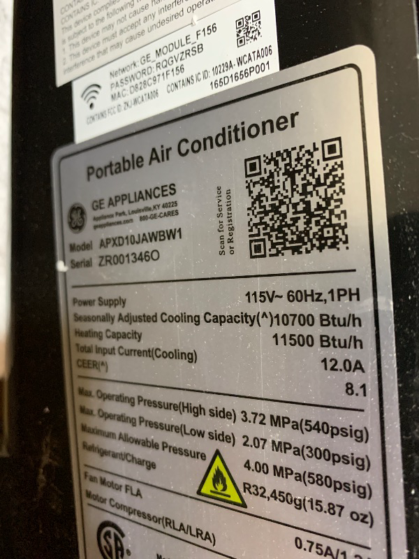 Photo 1 of GE® 10,000 BTU Heat/Cool Smart Portable Air Conditioner for Medium Rooms up to 450 sq ft.