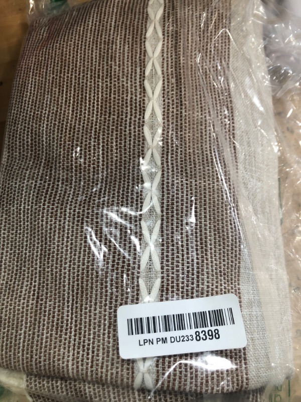 Photo 1 of 100% Blackout Shield Full Blackout Curtains for Bedroom 63 inch Length 2 Panels Set, Clip Rings/Rod Pocket Faux Linen Black Out Curtains for Living Room, Thermal Insulated, 50Wx63L, Oatmeal