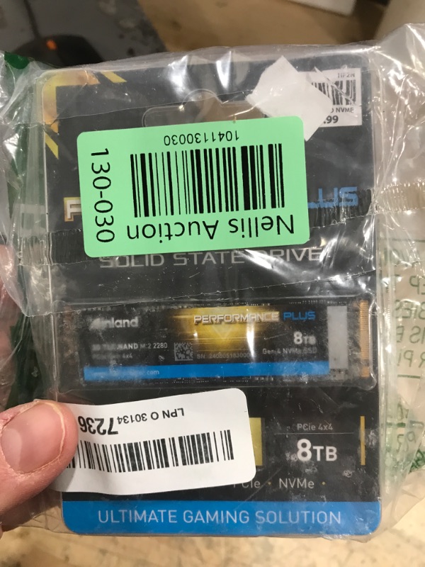 Photo 1 of (UNTESTED) INLAND 8TB Performance Plus NVMe Internal Gaming SSD Solid State Drive - Gen4 PCIe, M.2 2280, DRAM Cache, 176-Layer TLC 3D NAND Flash, Up to 7000MB/s