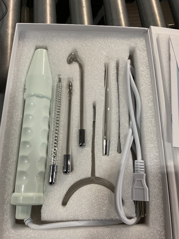 Photo 1 of (Used)NuDerma Clinical Skin Therapy Wand - Portable Skin Therapy Machine w 6 Fusion Neon + Argon Wands – Anti Aging - Clarifying - Skin Tightening & Radiance - Wrinkle Reducing