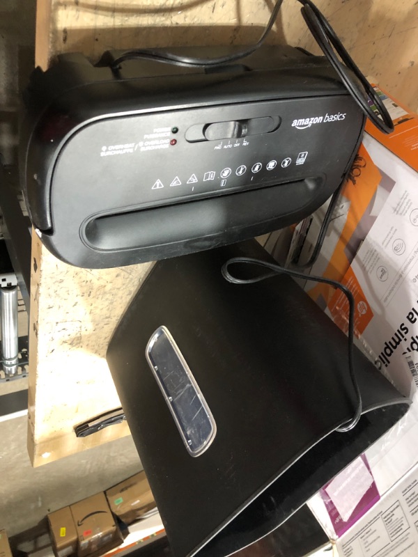 Photo 1 of Amazon Basics 8-Sheet Cross Cut Paper Shredder and Credit Card Shredder - Black