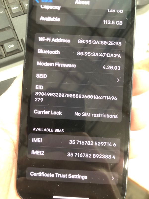 Photo 1 of Apple iPhone 13, 128GB, Midnight - Unlocked (Renewed)
