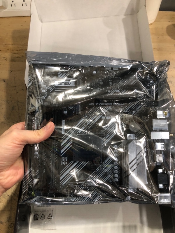 Photo 1 of ASUS Prime B550M-A AC AMD AM4 (3rd Gen Ryzen™) Micro ATX Motherboard (PCIe 4.0, WiFi, ECC Memory, 1Gb LAN, HDMI 2.1/D-Sub, 4K@60HZ, Addressable Gen 2 RGB Header and Aura Sync)