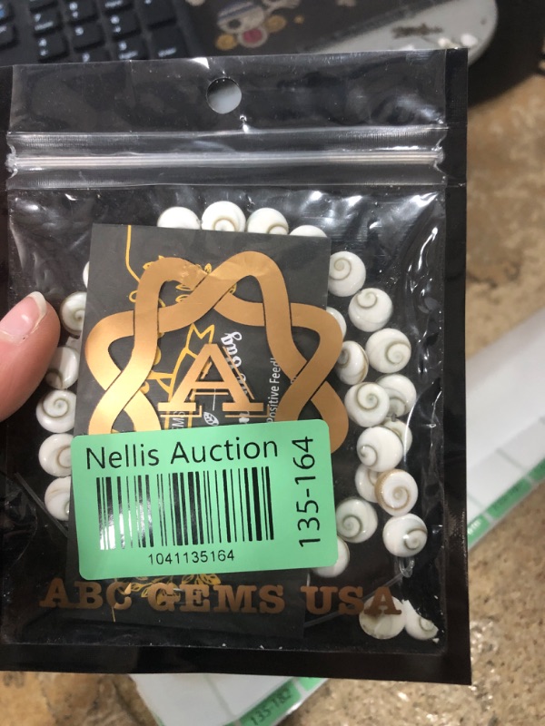 Photo 1 of ABCGEMS Premium-Grade Shiva Eye Shell Beads - Protective Door of Snail Shell - 100% Organic (Each Bead Made from 2 Gigantic Operculum Shells - Matching Spiral Matrix) Doublet Coin 10mm