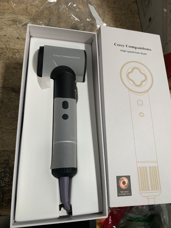 Photo 1 of Hair Dryer, 150000 RPM High-Speed Brushless Motor Negative Ionic Blow Dryer for Fast Drying, Low Noise Thermo-Control Hair-Dryer-with-Diffuser and Nozzle