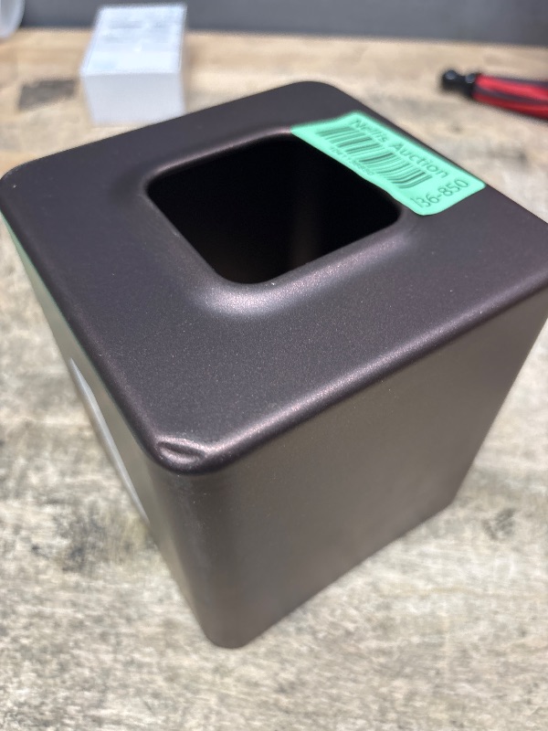 Photo 1 of MetroDecor mDesign Steel Facial Tissue Box Cover/Holder for Bathroom Vanity Countertops - Bronze