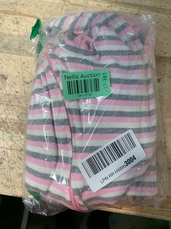Photo 1 of Aablexema Baby Footie Pajamas with Mittens - 3Pcs Infant Footed Sleeper Cotton Sleepwear Outfits(Pink/Grey/Stripe,3-6m)