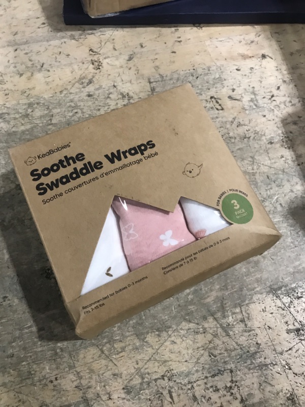 Photo 1 of 3-Pack Organic Baby Swaddle Sleep Sacks - Swaddles for Newborns, Infant 0-3 Months, Baby Girls, Boys, Soft & Snug Newborn Sleep Sack, Nursery Swaddling Blankets, Velcro Closure (Butterflies)