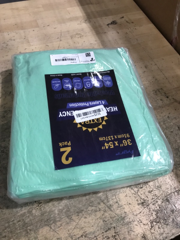Photo 1 of 2 Pack 36” x 54” Extra Heavy Absorbency Washable Underpads, Waterproof Nursing Pads Incontinence Bed Pads, Reusable Washable Pee Pads for Dogs, Diaper Changing & Adults, Mattress Protector