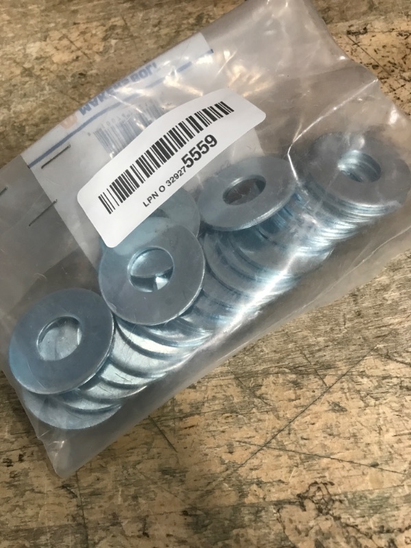 Photo 1 of 1/2 USS Thick Flat Washer (25 Pack) 1/2" x 1-3/8" Zinc Plated Steel, Meets ASME B18.21.1 Industrial/Commercial Grade by Makers Bolt
