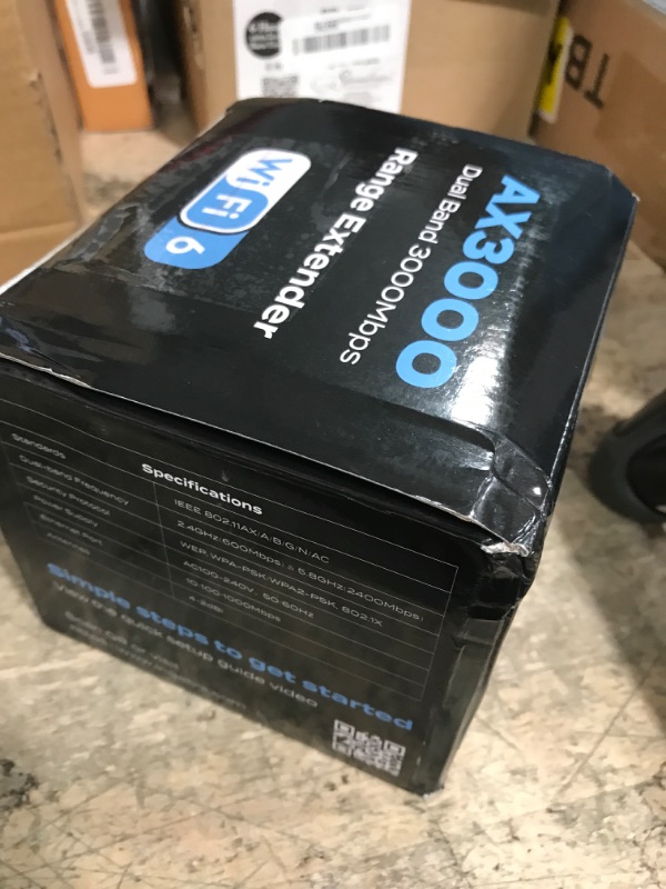 Photo 1 of 2025 AX3000 WiFi 6 Range Extender, WiFi Extender Signal Booster with Gigabit Ethernet Port, Dual Band (2.4G&5.8G) WiFi Repeater Cover to 13888sp.ft, Faster Speed and Wider Cover, Quick Setup (White)