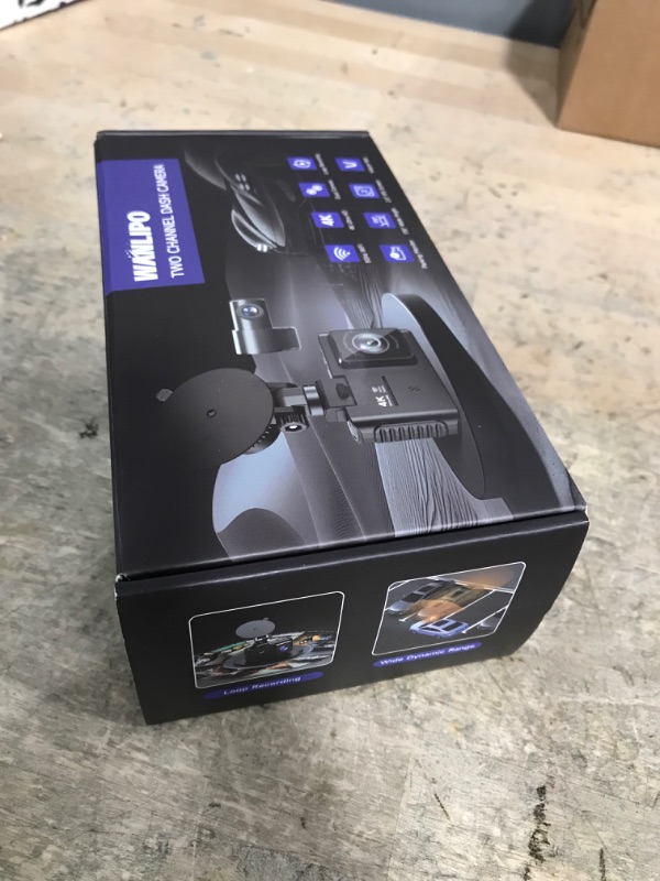 Photo 1 of Dash Cam Front and Rear: 4K Dual Channel Dash Cam - 5GHz WiFi, Dash Camera for Cars with 64GB Card, 2.0" IPS Screen, App Control, G-Sensor, Loop Recording, 170° Wide Angle, Night Vision, Parking Mode