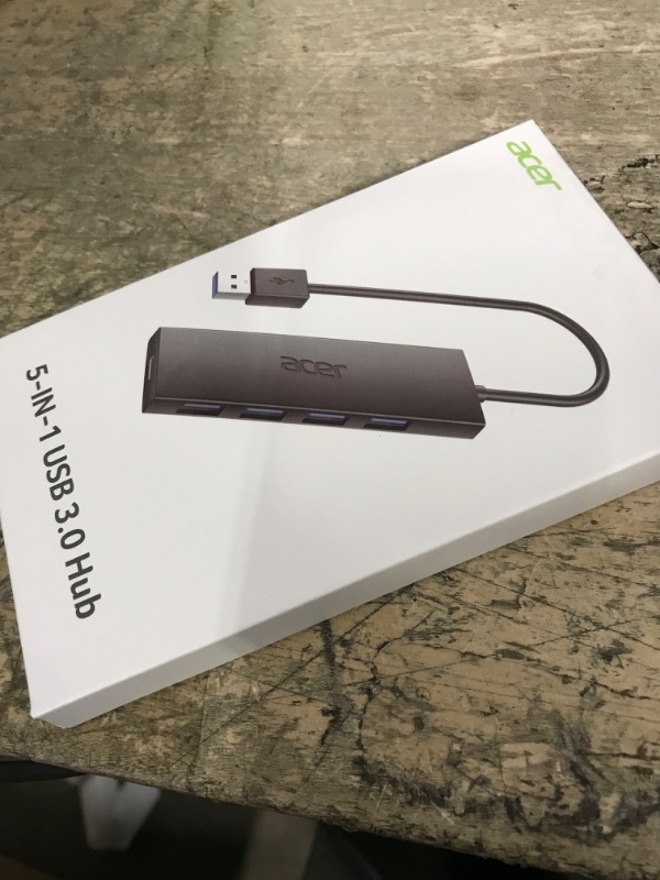Photo 1 of Acer USB Hub 4 Ports, Multiple USB 3.0 Hub, USBA Splitter for Laptop with Type C Power Port, Extender for A Port Laptop, PC, Desktop and More (2ft)
