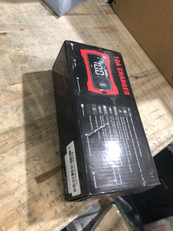 Photo 1 of Battery Charger 10-Amp 12V and 24V Smart Car Battery Charger,Trickle Charger,Battery Maintainer and Desulfator,for Car Motorcycle Lawn Mower..Lithium,LiFePO4,Lead Acid (AGM/Gel/SLA..)