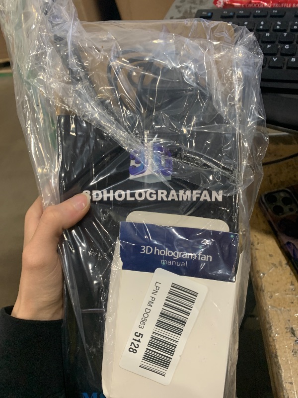 Photo 1 of 3D Hologram Fan,42cm Christmas Tree HD LED Hologram Fan,16.5-inch Holographic Fan Projector WiFi with 700 Library Video,Animated Holographic Display for Business Stores