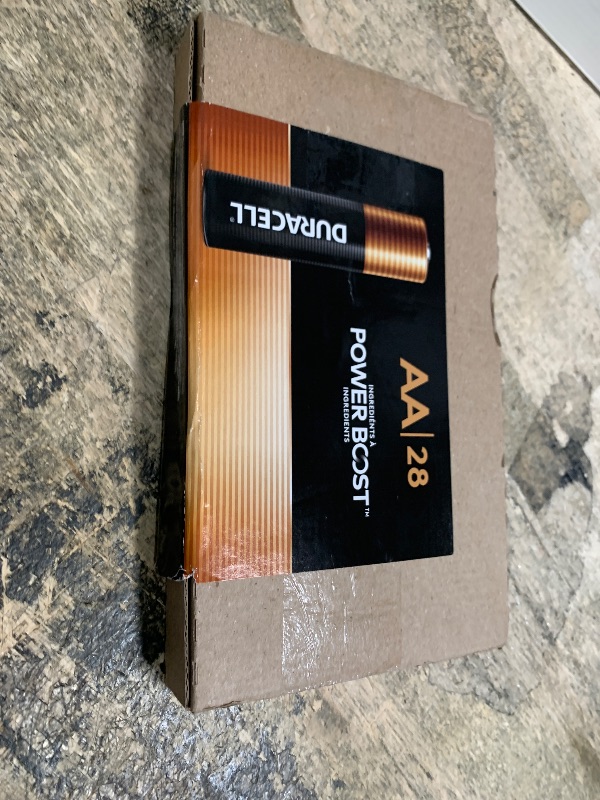 Photo 1 of Duracell Coppertop AA Batteries with Power Boost ingredients, 28 Count (Pack of 1). Re-closable pack for quick, easy access and organized storage. Double A Battery with Long-lasting Power