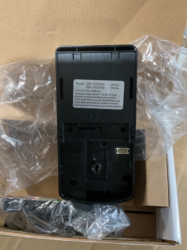 Photo 1 of (Used)(see images)Kwikset Powerbolt 240 5-Button Keypad Matte Black Contemporary Electronic Deadbolt Door Lock, Featuring Convenient Keyless Entry, Customizable User Codes and Auto Locking
