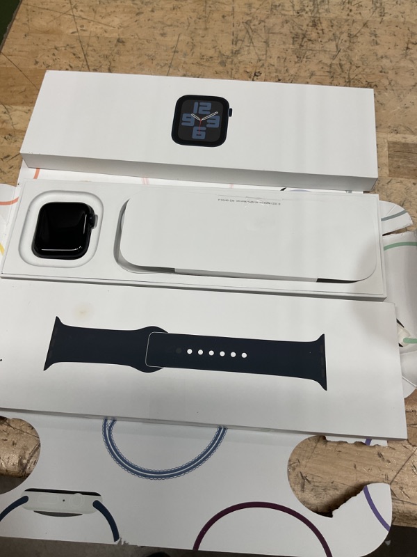 Photo 1 of Apple Watch SE (2nd Gen) [GPS 40mm] Smartwatch with Midnight Aluminum Case with Midnight Sport Band S/M. Fitness and Sleep Trackers, Crash Detection, Heart Rate Monitor, Retina Display