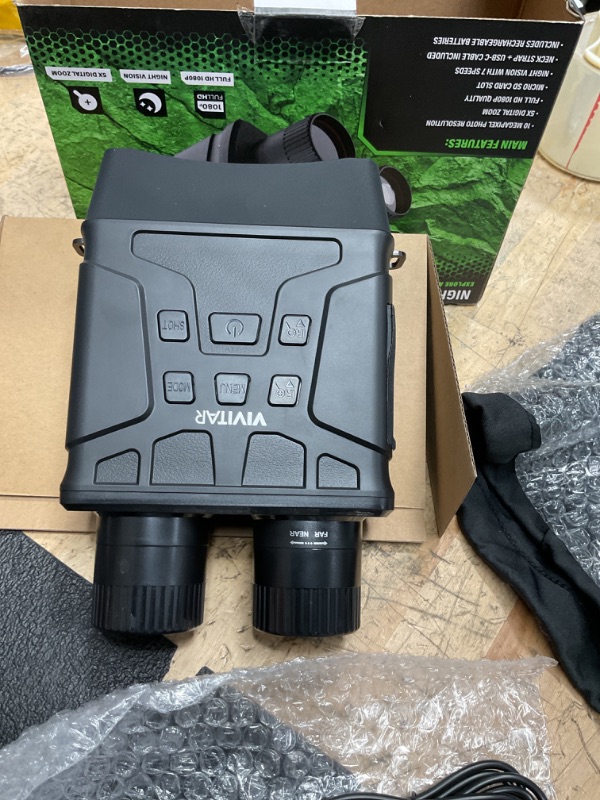 Photo 1 of VIVITAR Night Vision Binoculars Camera, 4X Optical Magnification, 2.7" Full High Definition LCD Display, 300M/ 985FT Infrared Distance, 1080P High Definition Video, 16MP Photos