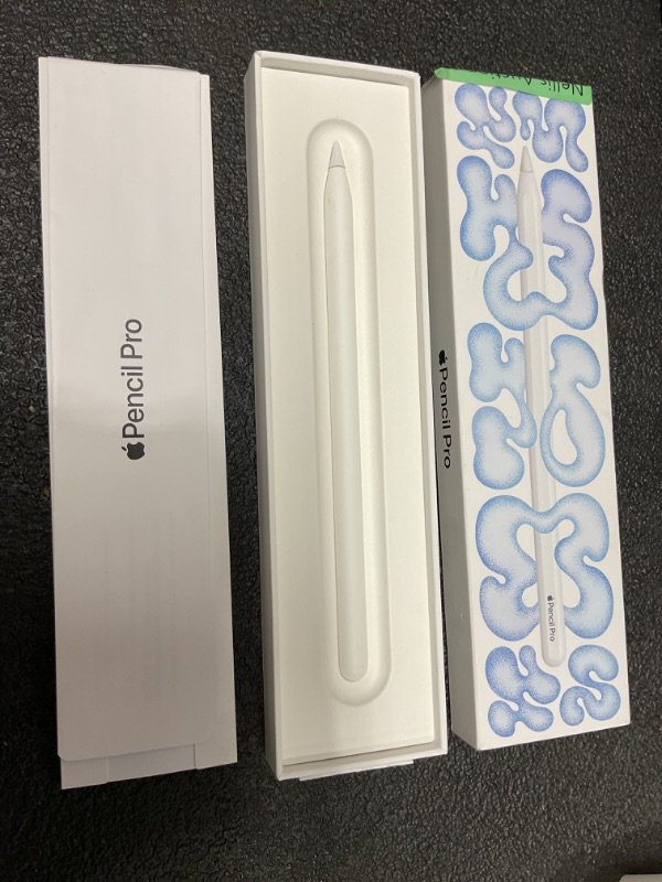 Photo 1 of Apple Pencil Pro: Latest Model - Device Compatibility Check Required - Pixel-Perfect Precision, Tilt and Pressure Sensitivity, Perfect for Note-Taking, Drawing, and Art. Charges and Pairs Magnetically
