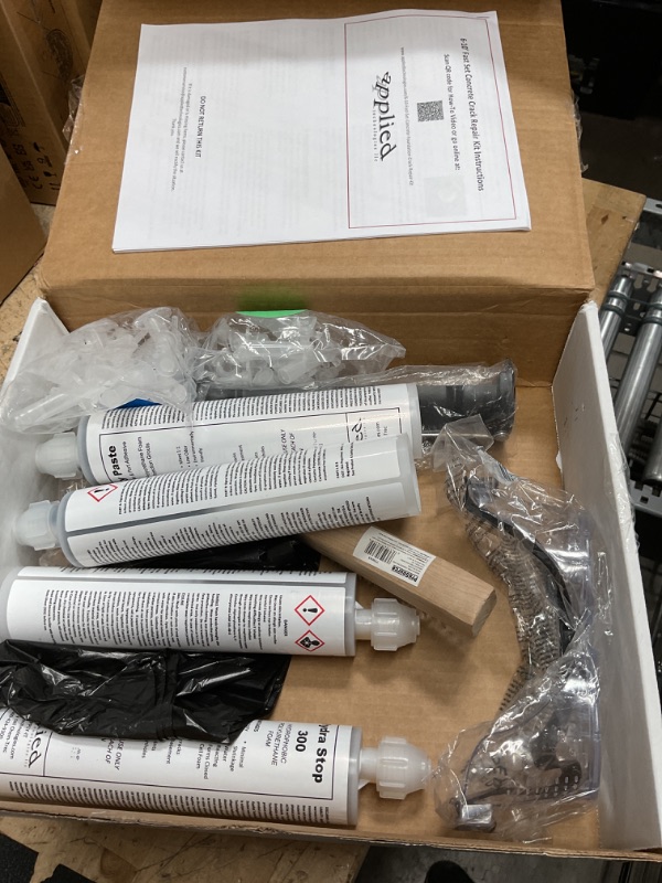Photo 1 of Applied Technologies 10' Fast Set Concrete Foundation Crack Repair Kit-Polyurethane Foam Stops Water from Leaking Through a Basement Crack-Our Most Popular DIY System 