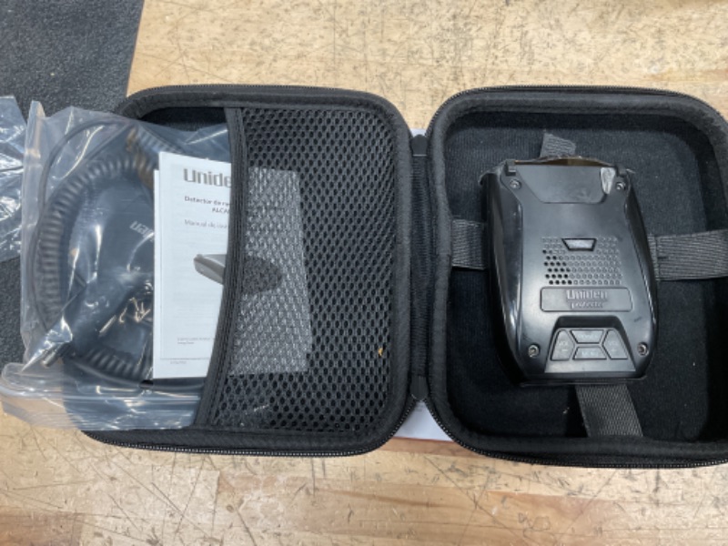 Photo 1 of **UNABLE TO TEST FUNCTIONALITY, MISSING PIECES**
Uniden DFR7 Super Long Range Wide Band Laser/Radar Detector, Built-in GPS w/Mute Memory, Voice Alerts, Red Light & Speed Camera Alerts, OLED Display, Black