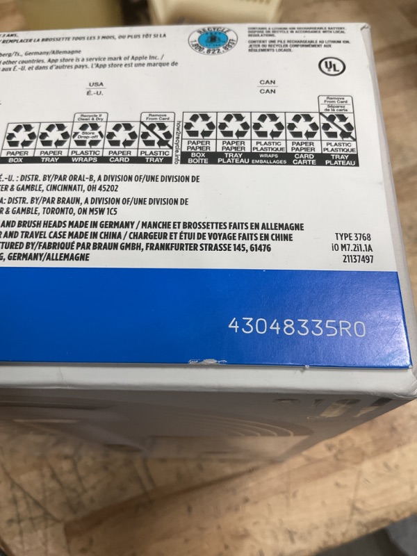 Photo 1 of Oral-B iO Deep Clean + Protect Rechargeable Electric Toothbrush, White with a iO Series 7 Toothbrush, 2 Replacement Brush Heads, and a Charging Travel Case