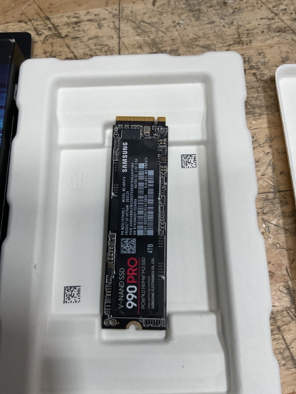 Photo 1 of SAMSUNG 990 PRO SSD 12gb PCIe 4.0 M.2 2280 Internal Solid State Hard Drive, Seq. Read Speeds Up to 7,450 MB/s for High End Computing