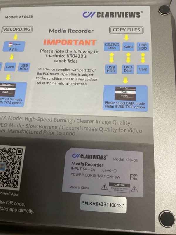 Photo 1 of VHS RCA Output to DVD Converter & Recorder – Digitize Tapes, Camcorders to USB, SD, DVDs, Wireless Phone Transfer via App, 1080p HDMI Out, TV Recording, Includes AV Cable + 10 DVD-R