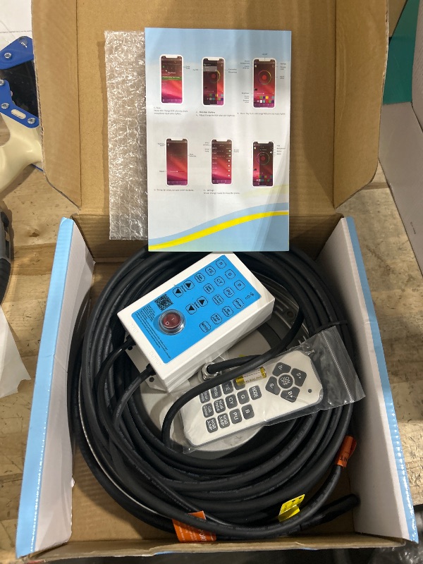 Photo 1 of Pool Lights for Inground Pool, 60W 10 Inch Color Changing LED Inground Pool Light with Controller, Remote and APP Control for Wet Niche, Underwater Swimming Pool LED Lights, 50 Foot Cord