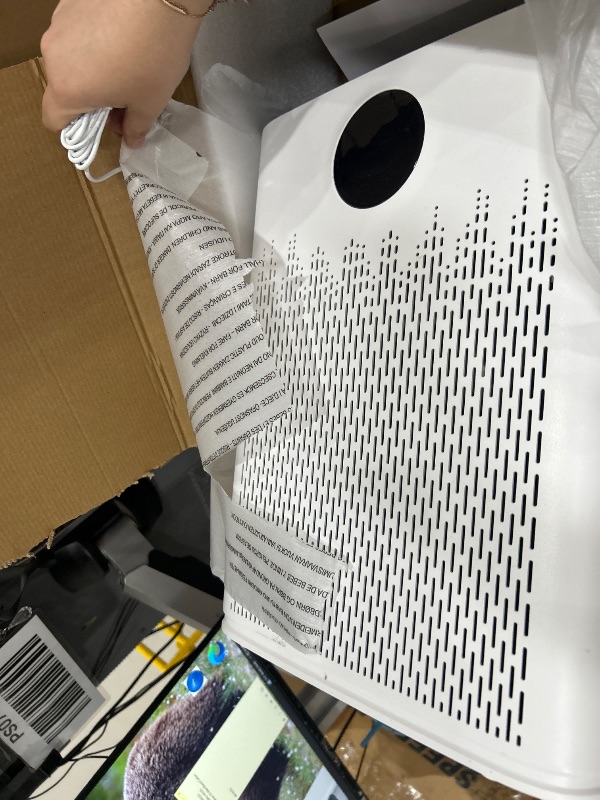 Photo 1 of Air Purifiers for Home Large Room, with Smart Mode, PM2.5 Air Quality Display, 22dB Sleep Mode, Aromatherapy, Cover Up to 1295 Ft² with 2X-Purification & 360°Air Outlet, HAP603, White