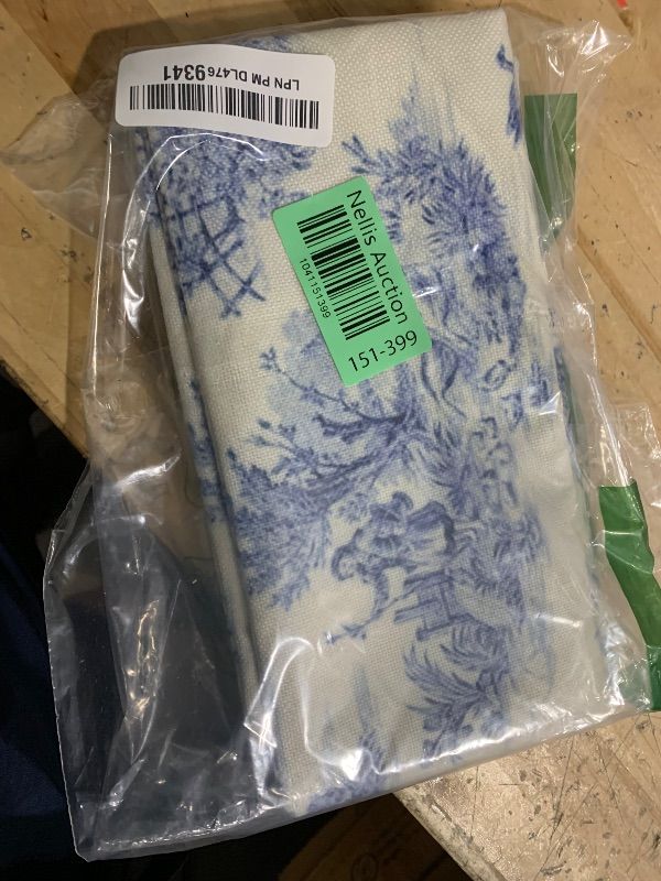 Photo 1 of aportt French Country Pillow Covers Set of 2 18x18 Inch Vintage Toile Blue Cotton Linen Polyester Decorative Throw Pillow Case Cushion Cover for Bedroom Sofa Living Room Couch Chair Office