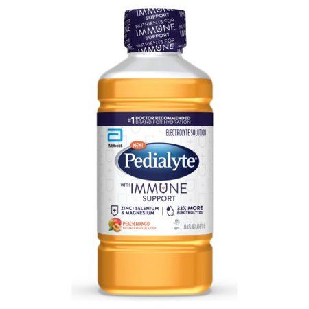 Photo 1 of BB Sep 2025 - 4 pack - Pedialyte with Immune Support Peach Mango Electrolyte Hydration Drink 1 Liter
