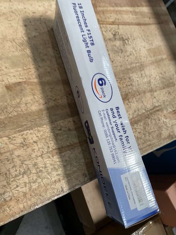 Photo 1 of 18 Inch F15T8/CW T8 15W Fluorescent Light Bulb Cool White Compatible for Philips GE F15T8/SP41 Replacement Bulb G13 Base 6 Count