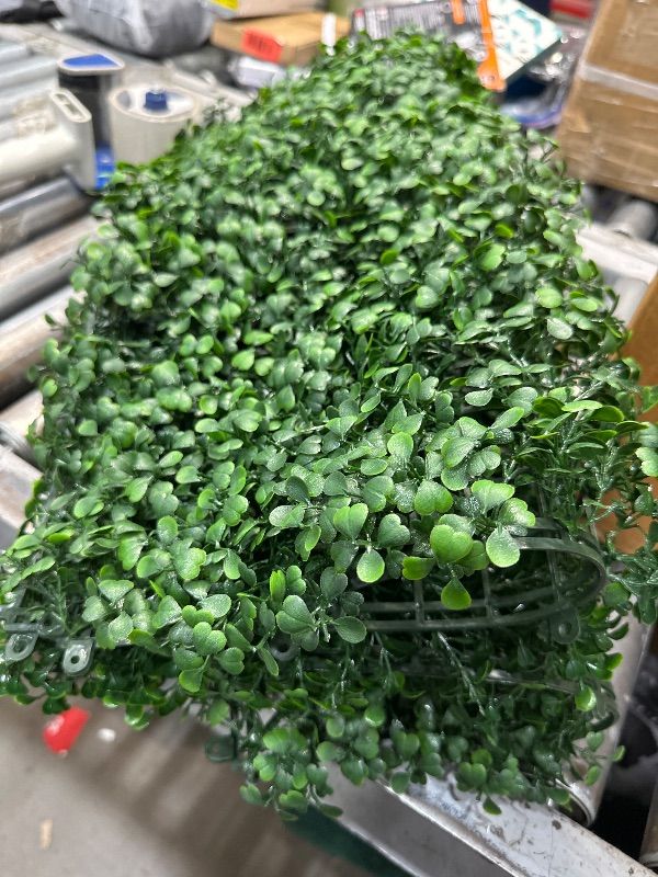 Photo 1 of *** PARTIAL SET 2 PARTS INCLUDES *** DOPGIB Artificial Grass Wall Backdrop,10"x 10"(16P) Boxwood Faux Green Wall Panels for Interior Wall, Greenery Wall,Garden and Indoor Outdoor Plant Wall Decor