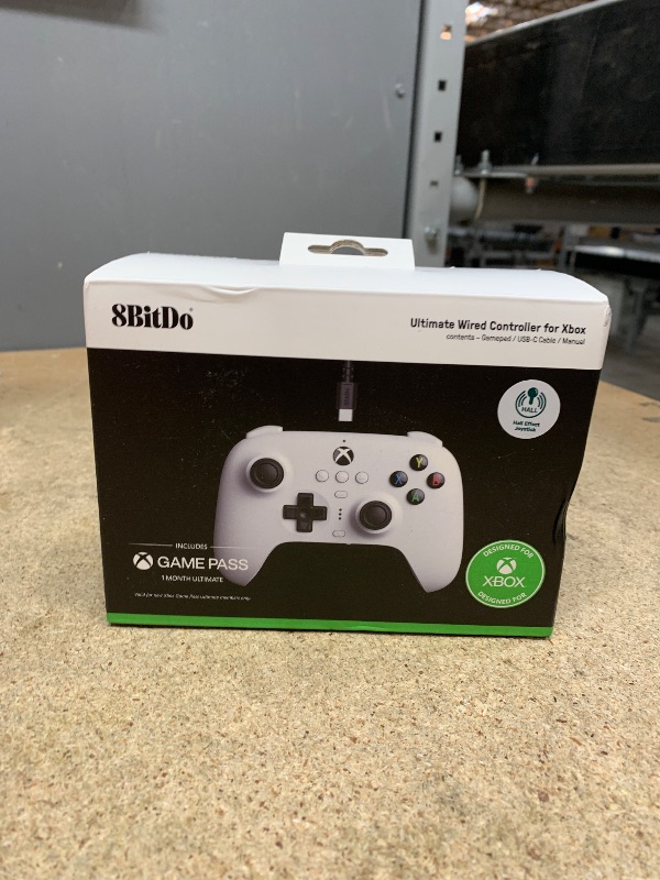 Photo 1 of 8Bitdo Ultimate Wired Controller for Xbox, Hall Effect Joysticks and Hall Triggers, Compatible with Xbox Series X|S, Xbox One, Windows 10 & Windows 11 - Officially Licensed (White)