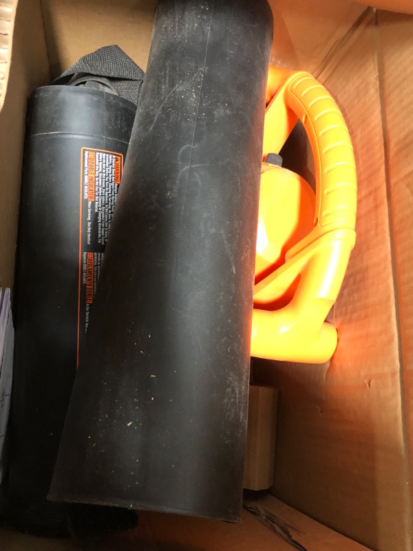 Photo 1 of LawnMaster BV1210 Electric Blower Vacuum Mulcher 12 Amp 2-Speed Adjustment with Metal Impeller 240 MPH 380 CFM 16:1 Mulch Ratio with Collection Bag