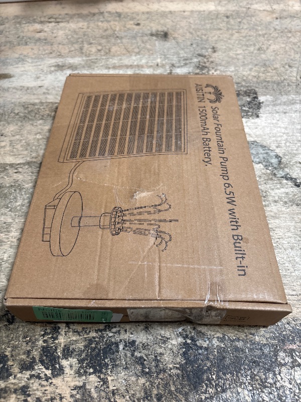 Photo 1 of **PARTS ONLY**NON FUNCTIONAL**
AISITIN 6.5W Solar Fountain Pump, Built-in 1500mAh Battery, 6 Nozzles, Multi-application, Automatic Power-off Protection