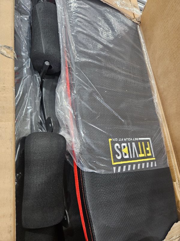 Photo 1 of Fitvids Adjustable Weight Bench with Leg Extension and Preacher Pad, Adjustable 6 Position Utility Bench, Workout Bench for Home Gym, Leg Extension and Curl Machine