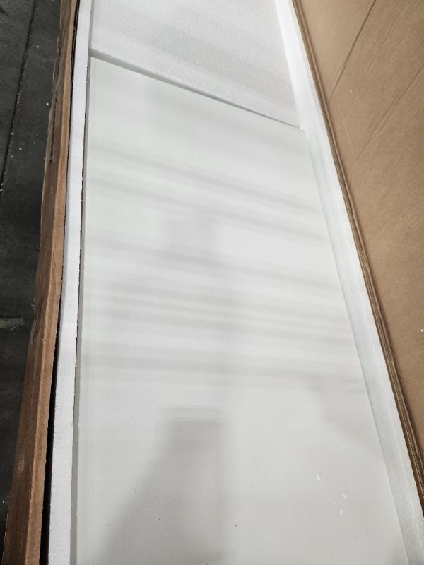 Photo 1 of Zevemomo Expandable Dining Table, Large Wood Dining Table for 6-12, 70.87"-106.5" Modern Rectangular Long Kitchen Table with Metal Track for Kitchen, Living Room, Office-White