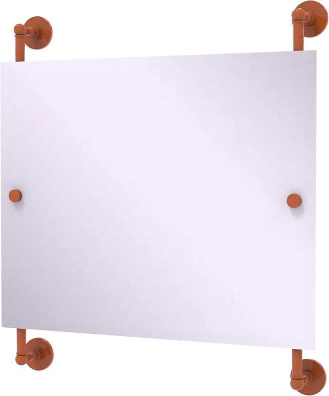 Photo 1 of Allied Brass P1000-27-93-SFG Prestige Skyline Landscape Rectangular Frameless Rail Mounted Mirror, Autumn Sparkle