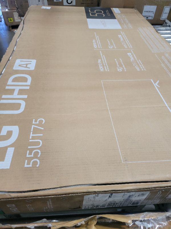 Photo 1 of ***FINAL SALE SCREEN SHATTERED NON REFUNDABLE PARTS ONLY*** LG 55-Inch Class UT75 Series LED Smart TV 4K Processor Flat Screen AI-Powered with Alexa Built-in (55UT75
