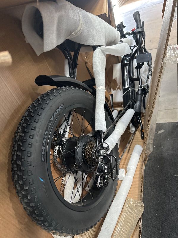 Photo 1 of ** LISTED FOR PARTS ONLY, SEE NOTES ** 
GarveeLife Electric Mountain Bike for Adults, 20" x 4.0 Fat Tire, Peak 2000W Motor with 48V 20Ah Removable Battery, Max Speed of 32KMPH, 7-Speed E-Bike for Off-Road Adventures, Black