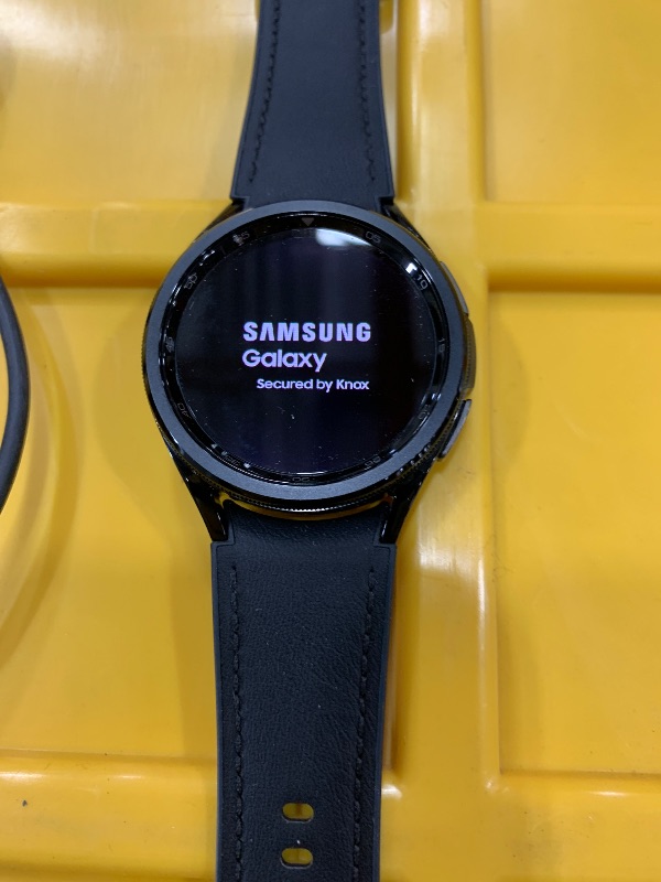 Photo 1 of ***FINAL SALE/LOCKED*** Samsung Galaxy Watch 6 Classic 43mm Bluetooth Smartwatch, Rotating Bezel, Fitness Tracker, Personalized HR Zones, Advanced Sleep Coaching, Heart Monitor, BIA Sensor, Health Insights, US Version, Black