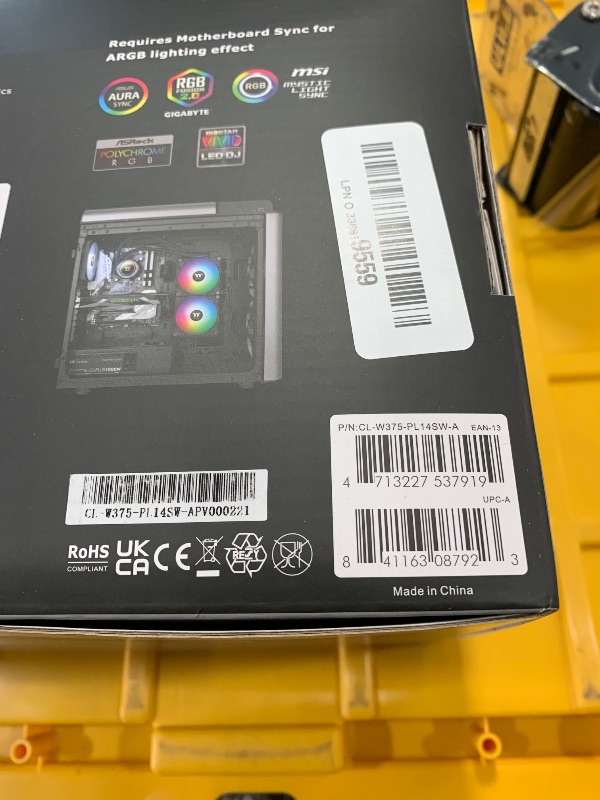 Photo 1 of (SIGNS OF USE) (UNTESTED) Thermaltake TH280 ARGB Sync V2 CPU Liquid Cooler/AlO Liquid Cooling/Fan 140mm*2/PWM 500~2000 RPM/Mirror Waterblock/MB ARGB Sync Control, CL-W375-PL14SW-A , Black