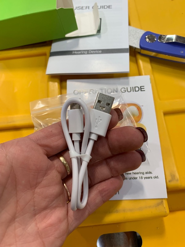 Photo 1 of ***FINAL SALE/WONT CHARGE/PARTS ONLY*** 32-Channel Mini Hearing Aids, Automatic Noise Cancellation CIC Hearing Aids for Seniors, Super Clear Sound, Long-Lasting Battery Rechargeable Hearing Aids with Invisible Design(White)